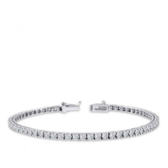 Гривна от бяло злато с диаманти 1.77 карата